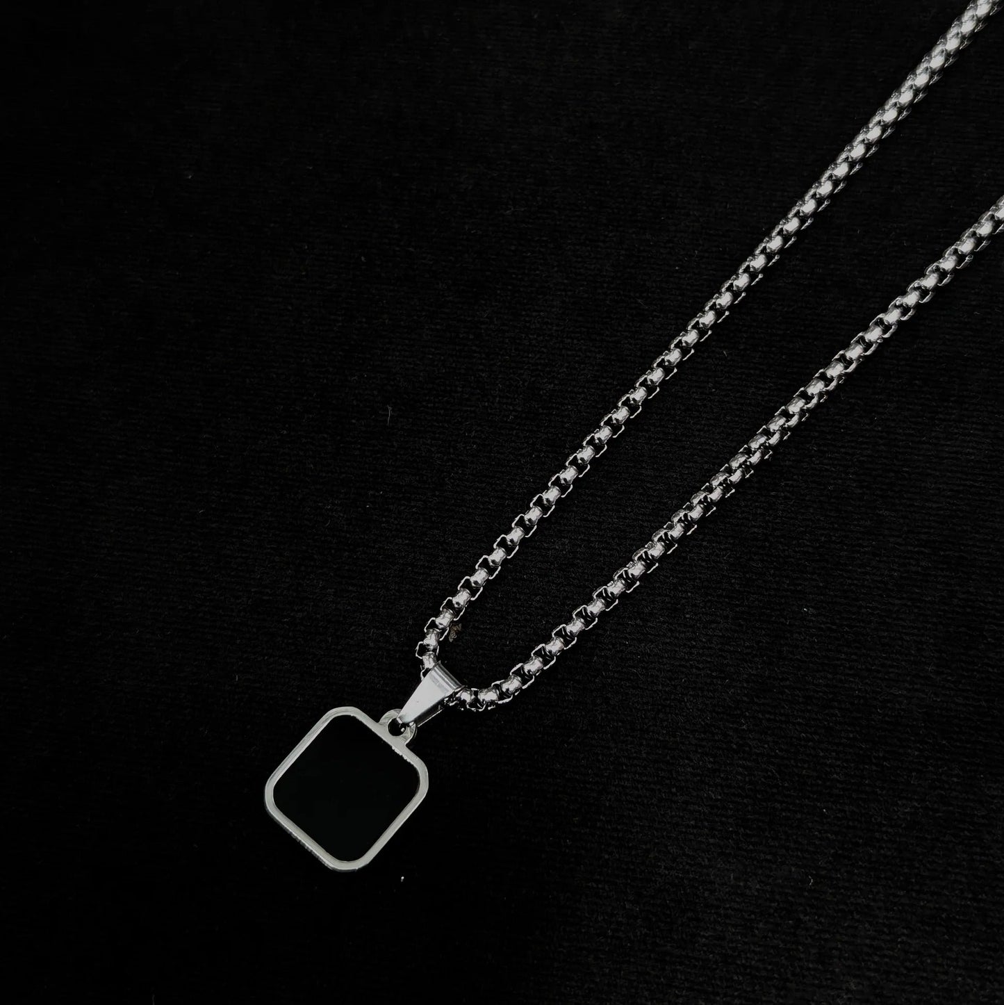 Onyx square locket