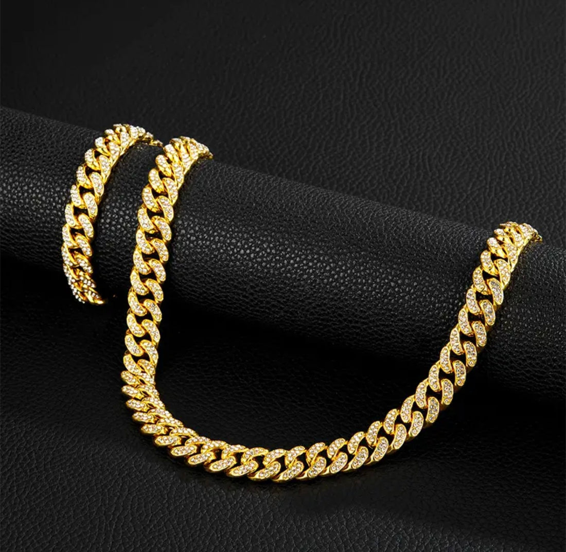 Ice Bling Necklace and Bracelet Set